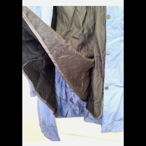 Vintage 80s Tudor Court by Haband Lined RemovableHood Jacket Windbreaker XL Blue - Picture 8 of 9